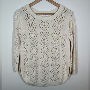 ALIA  Cream Knit‎ Sweater Size Small Petite